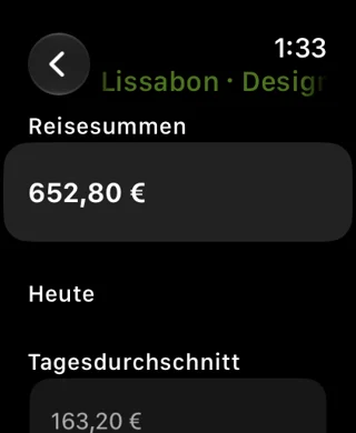 Reisebelege — Apple Watch