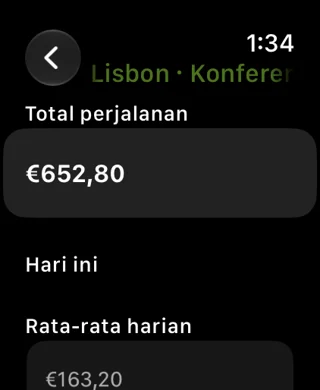 Struk Perjalanan — Apple Watch