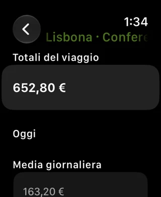 Ricevute di viaggio — Apple Watch