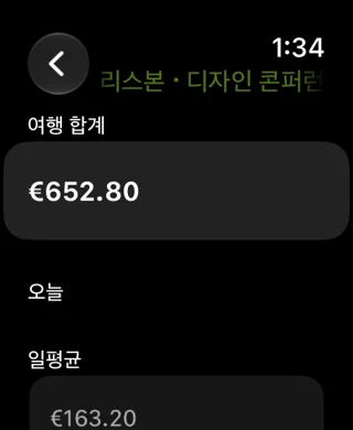 여행 영수증 — Apple Watch